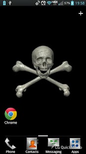 Android application Skull &amp; Crossbones LWP screenshot