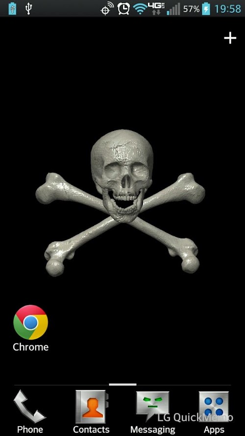 Android application Skull &amp; Crossbones LWP screenshort