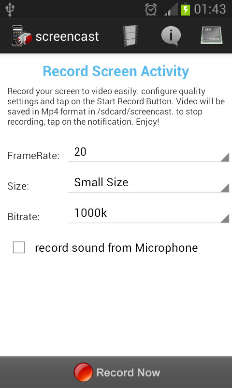 screencast - screenshot