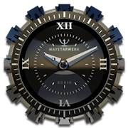 Clock Widget Black Ronin