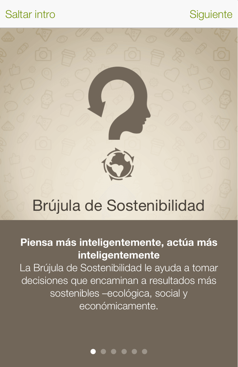 Android application Sustainability Compass screenshort