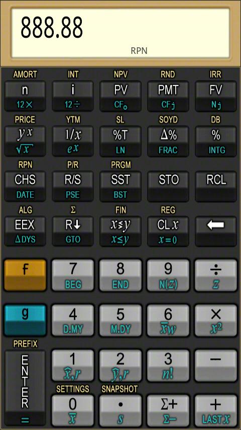 Quick 12C Financial Calculator Screen 2