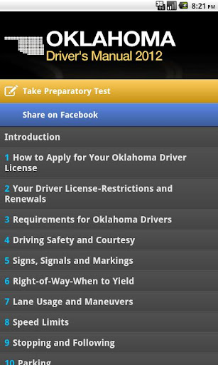 Oklahoma Driver's Manual