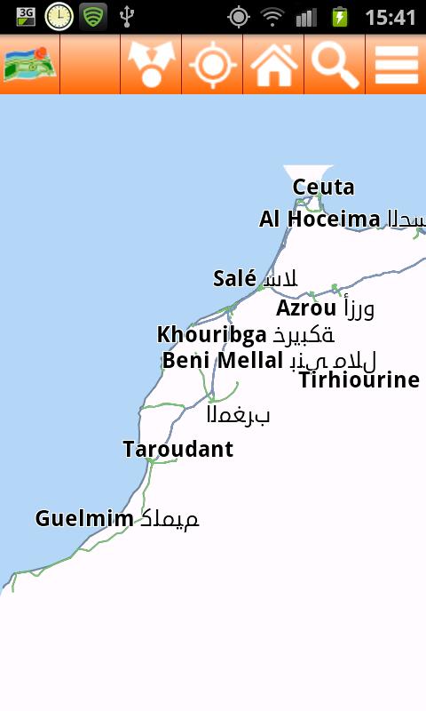 Morocco Offline mappa Map Screen 1