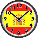 Spain Flag Analog Clock