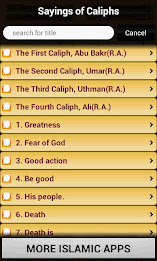 Sayings of Caliphs (Islam) poster 2