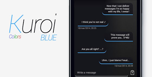 Kuroi Blue - EvolveSMS Theme