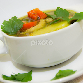 chicken soup by Shihab Qurtuby - Food & Drink Plated Food
