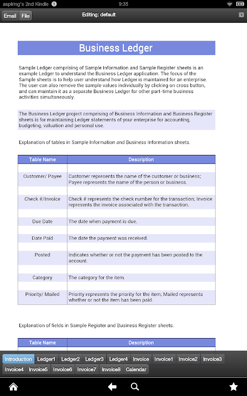 Android application Invoice and Ledger screenshort