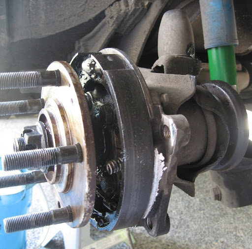 Brake rotor is grinding into e-brake housing? --Problem Solved