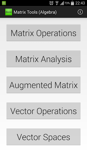 Matrix Tools Linear Algebra