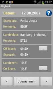 Flugbuch Screenshots 3