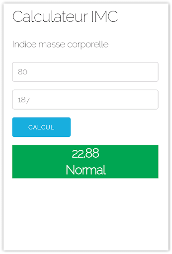 Calculateur IMC