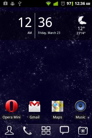 Android application Twinkling Stars Live Wallpaper screenshort