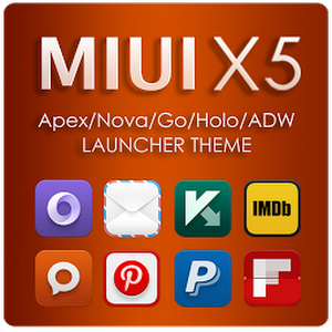 MIUI X5 HD Apex/Nova/ADW Theme v3.2.0 APK Pro Latest 