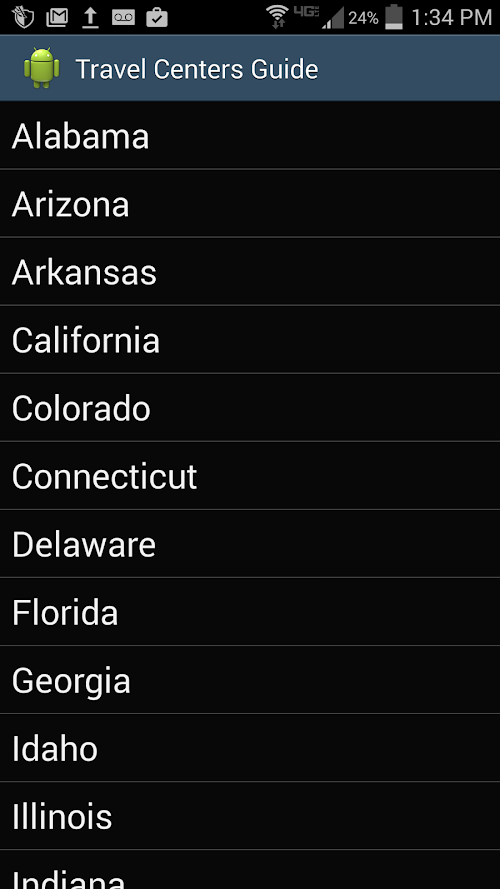 Android application Truck Stop Guide screenshort