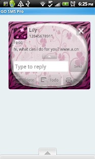 GO SMS THEME/LuckyPurple Screenshots 2