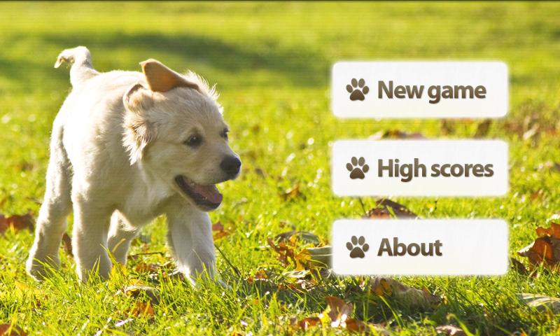 Dogs Memory Game Screen 1