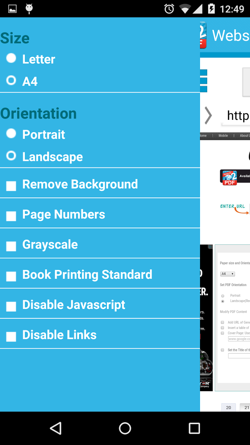 Website To PDF Secure Screen 2