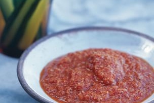 Grill-Roasted Red Pepper and Garlic Dip