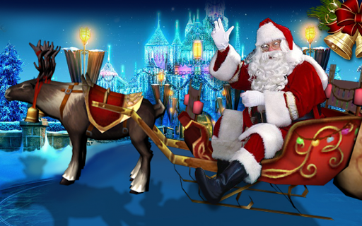 聖誕老人的雪橇停車3D Santa
