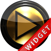 Poweramp Widget Gold Black