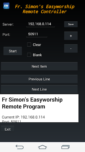 Easyworship Remote Client