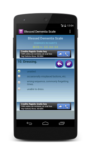 Blessed Dementia Scale