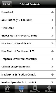 Android application Acute Coronary Syndrome apc screenshot
