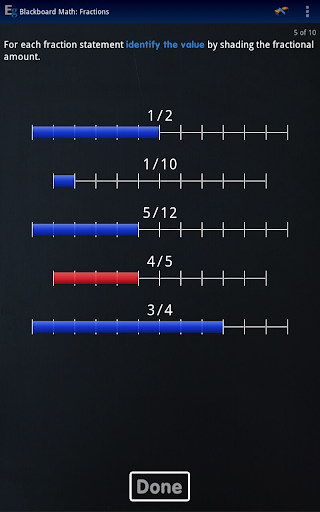 Blackboard Math™ Fraction Demo