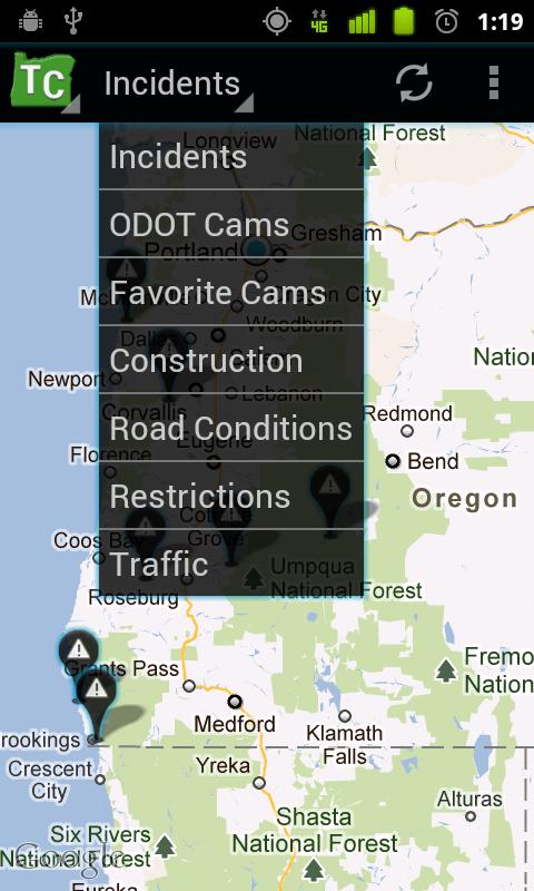 Oregon Trip Checker Screen 2