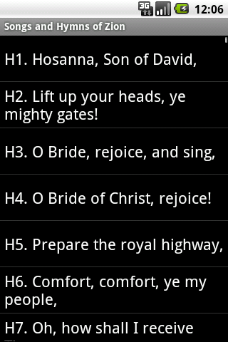 Songs and Hymns of Zion Screen 2
