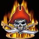 Pirate Skull n Flaming Swords