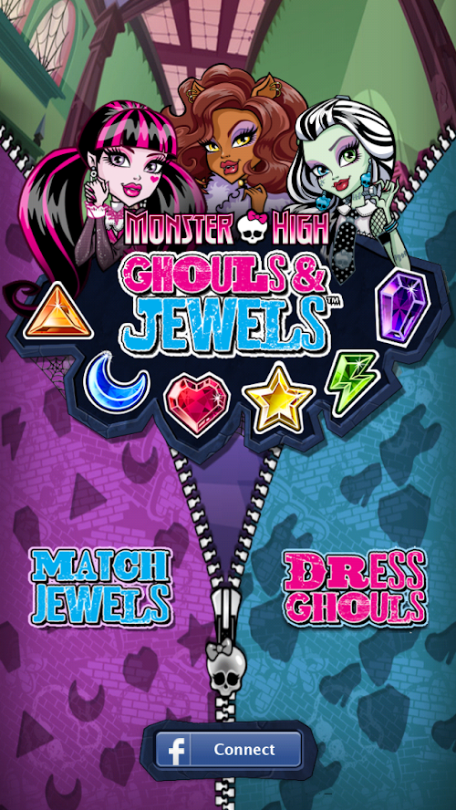 Android application Monster High Ghouls and Jewels screenshort