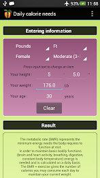 Daily calorie needs (BMR) poster 1