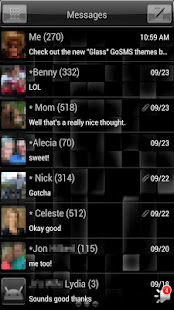 GoSMS Pro Theme Gunmetal Glass(圖2)-速報App