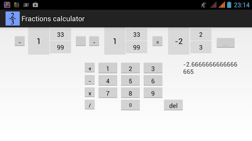 Fraction calculator