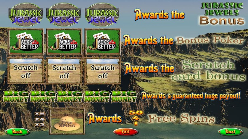 JURASSIC JEWEL SLOT MACHINE=== Screen 3