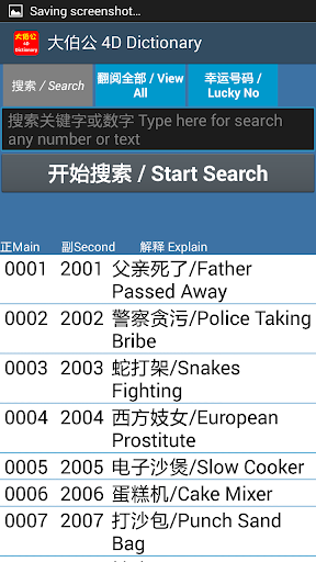4D Dictionary 大伯公万字 eng 中文