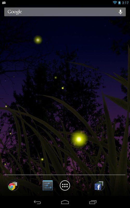 Android application Fireflies Live Wallpaper screenshort