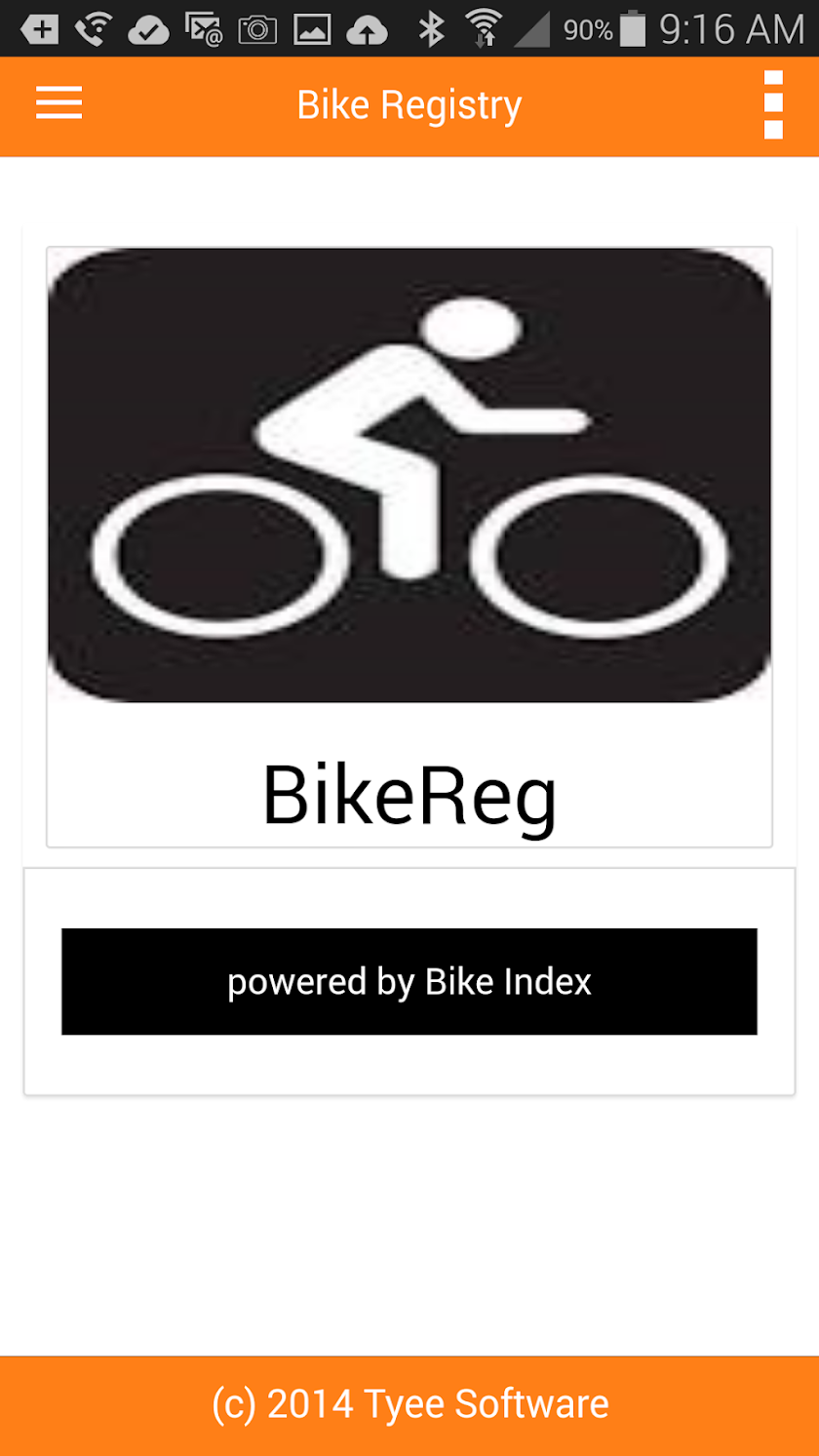 BikeReg Screen 1