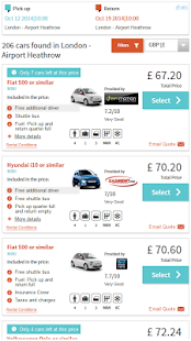 Car Hire Price Scanner Screenshots 2