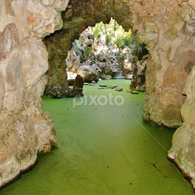 The Waterfall Lake, Quinta Regaleira, Sintra, Portugal by João Branquinho - Travel Locations Landmarks
