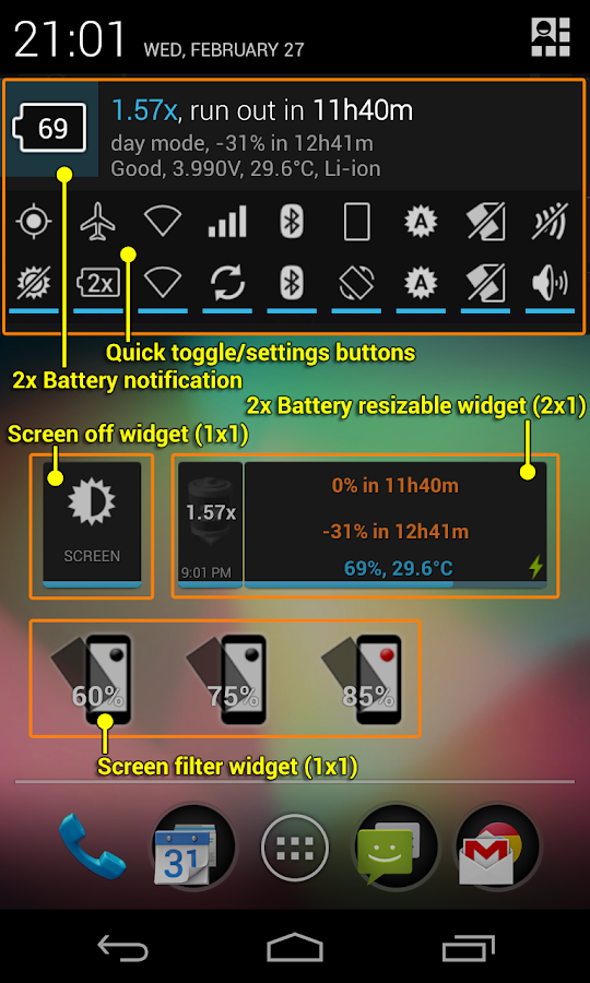 2x Battery Pro - Battery Saver - screenshot
