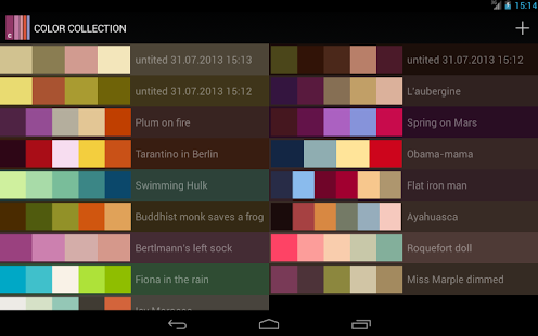 Color Collection palettes