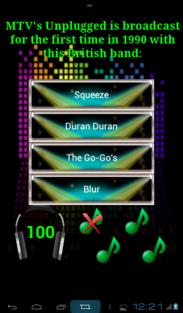 Mega Music Trivia Screen 2