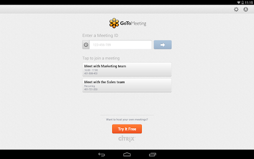 "GoToMeeting App for Android" icon