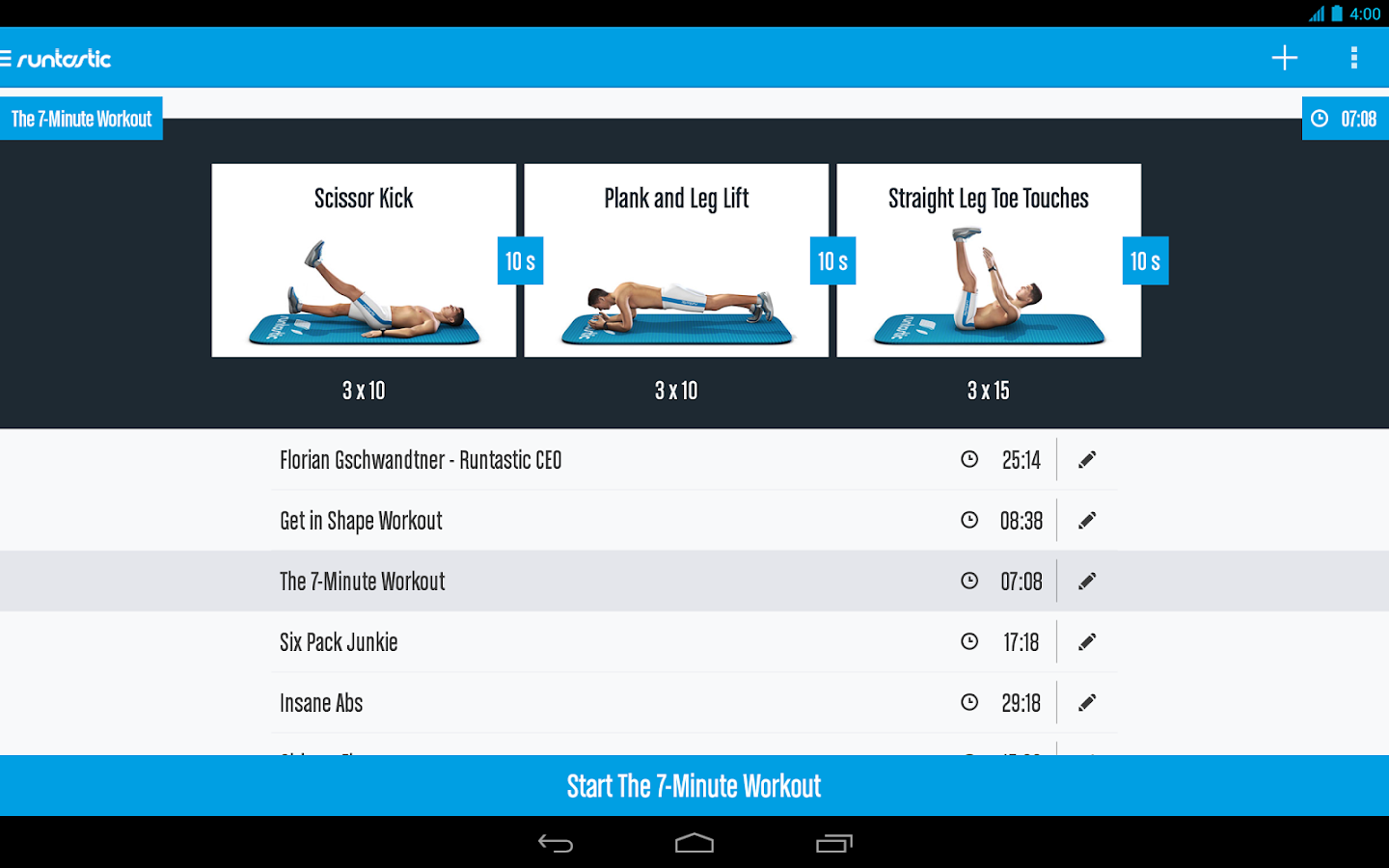    Runtastic Six Pack Abs Workout- screenshot  