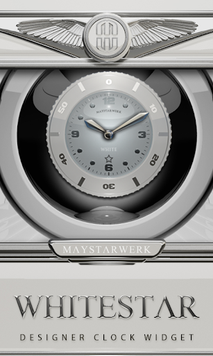 Clock Widget White Star