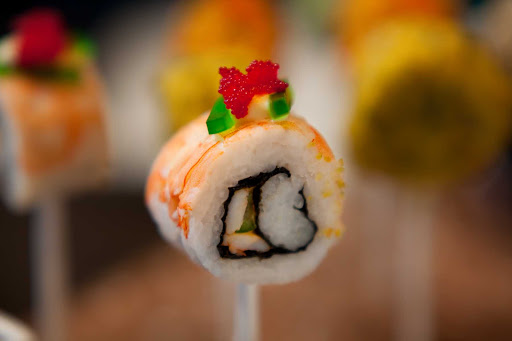 Celebrity_Silhouette_Qsine_dish_2 - Lollipop meets sushi: The food presented in Celebrity Cruises's Qsine restaurant will not only taste amazing, it will visually excite you, too.